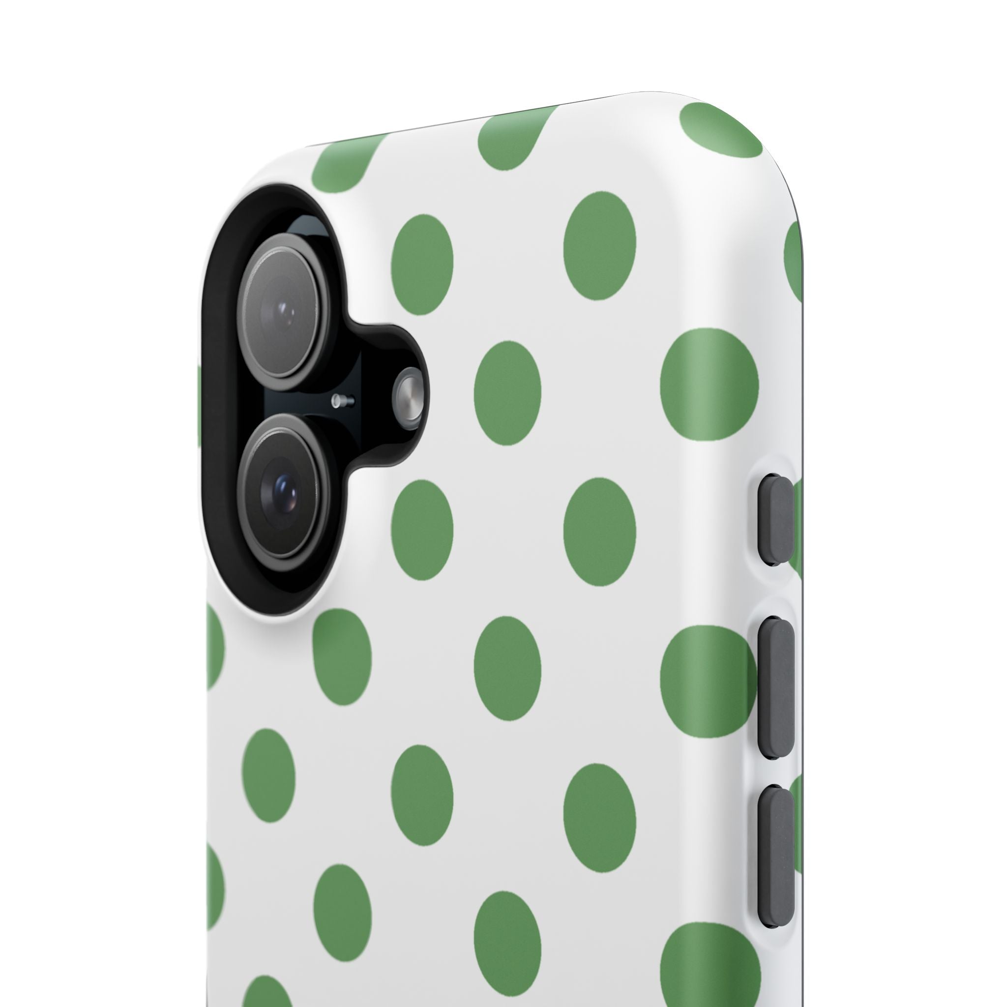 Green and White Polka Dot Case