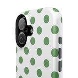 Green and White Polka Dot Case