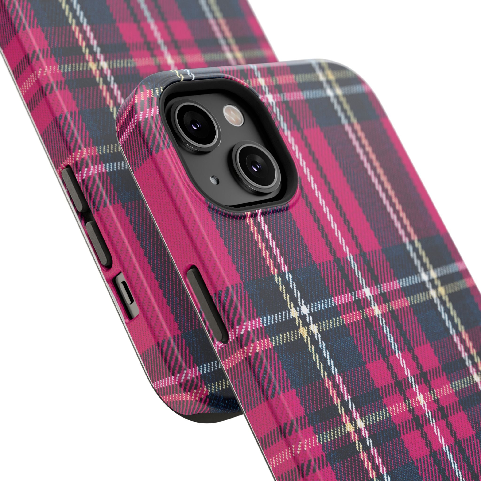Hot Pink and Navy Plaid Case