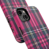 Hot Pink and Navy Plaid Case