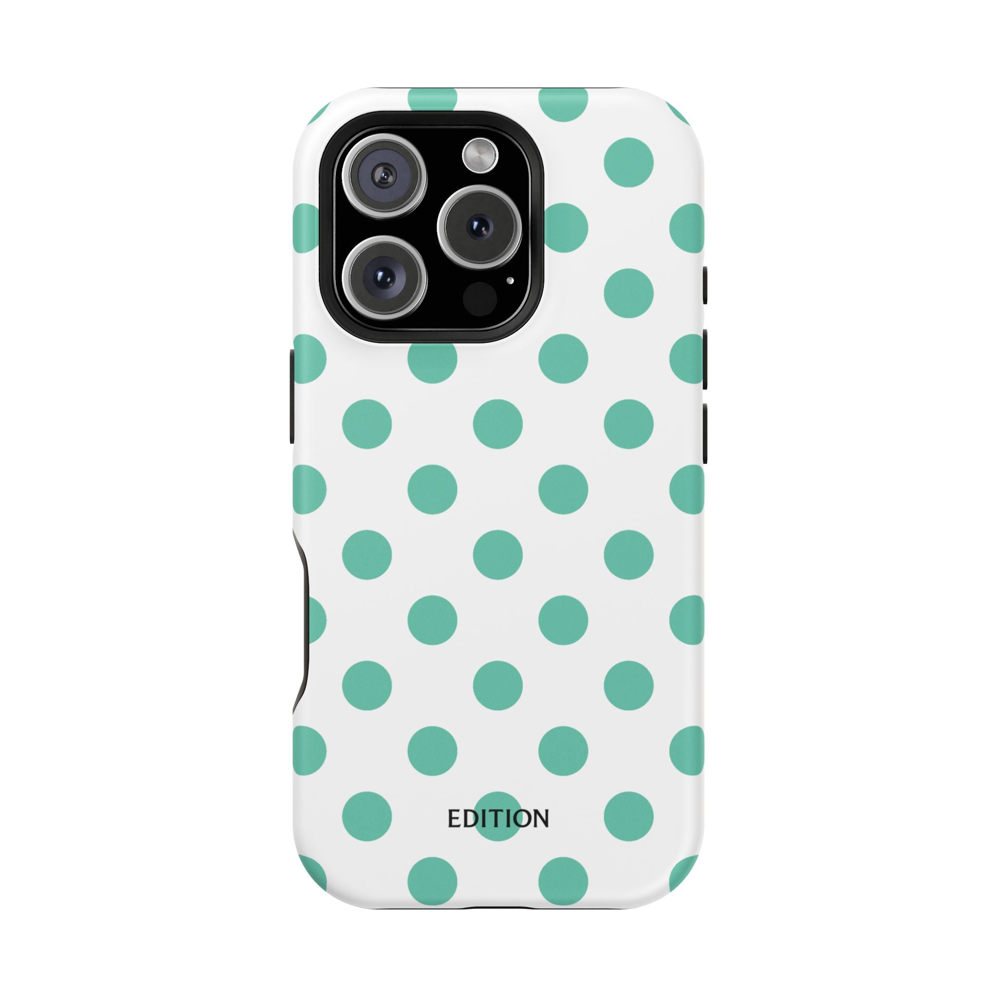 Teal and White Polka Dot Case