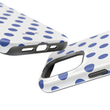 Blue and White Polka Dot Case