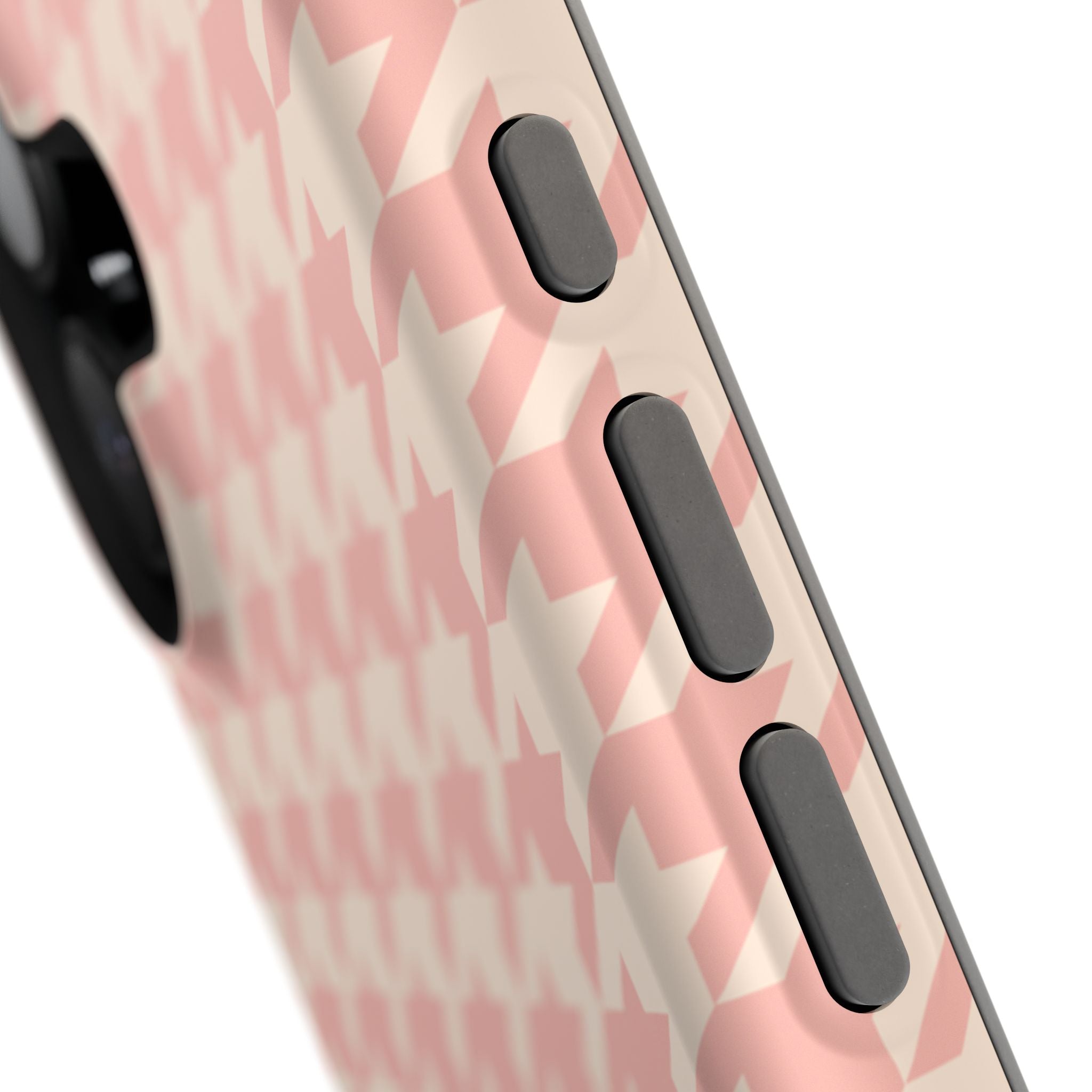 Peach Cream Houndstooth Case