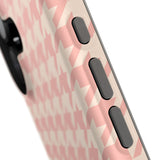 Peach Cream Houndstooth Case