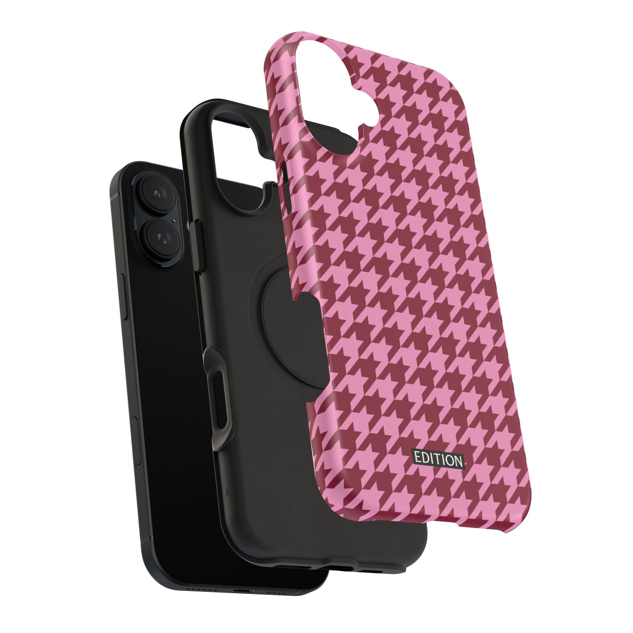 Raspberry Sorbet Houndstooth Case