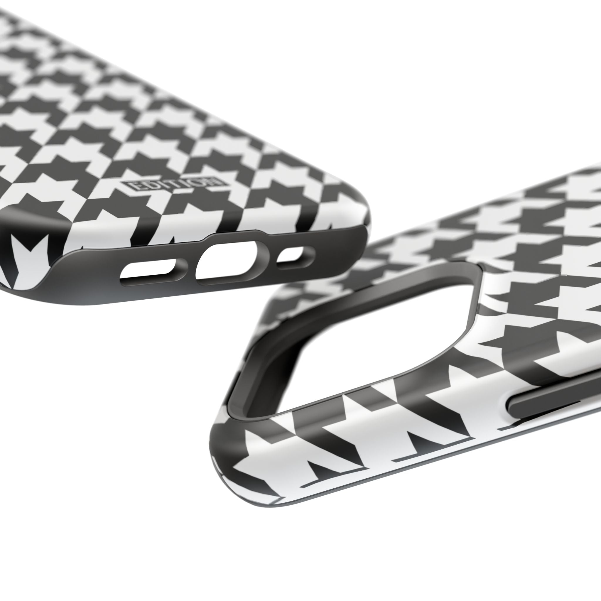 Black and White Houndstooth Case