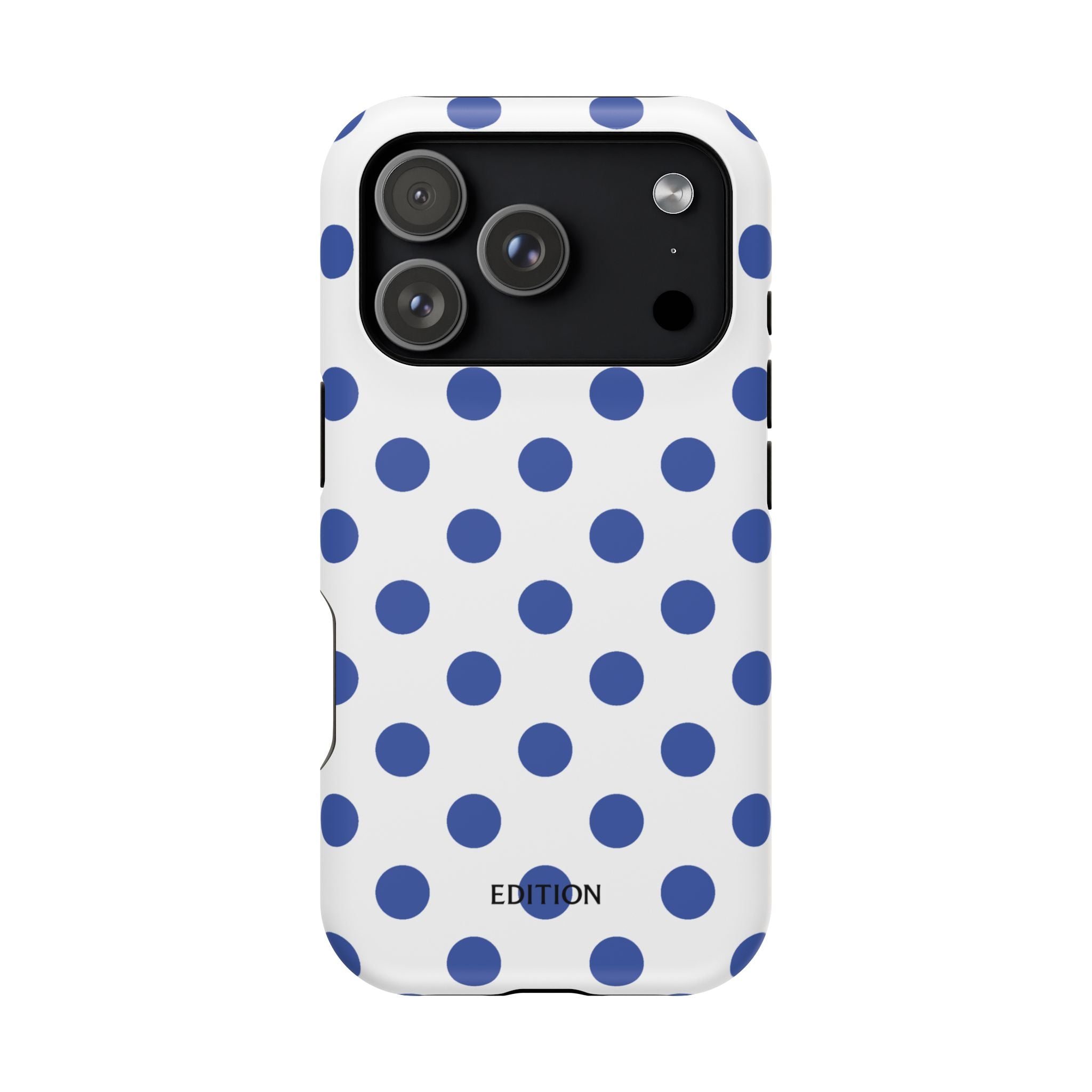 Blue and White Polka Dot Case