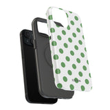 Green and White Polka Dot Case