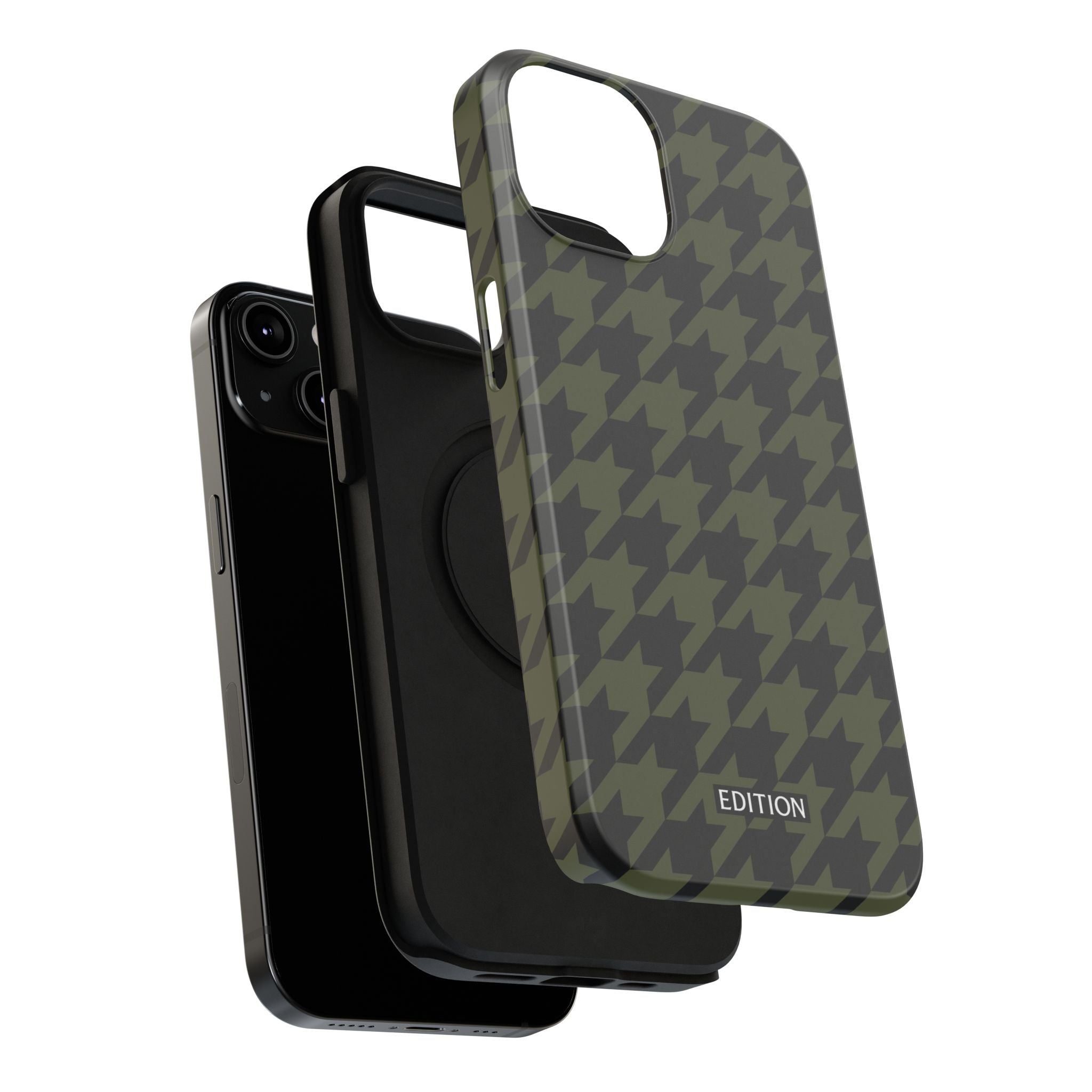 Army Green Houndstooth Case