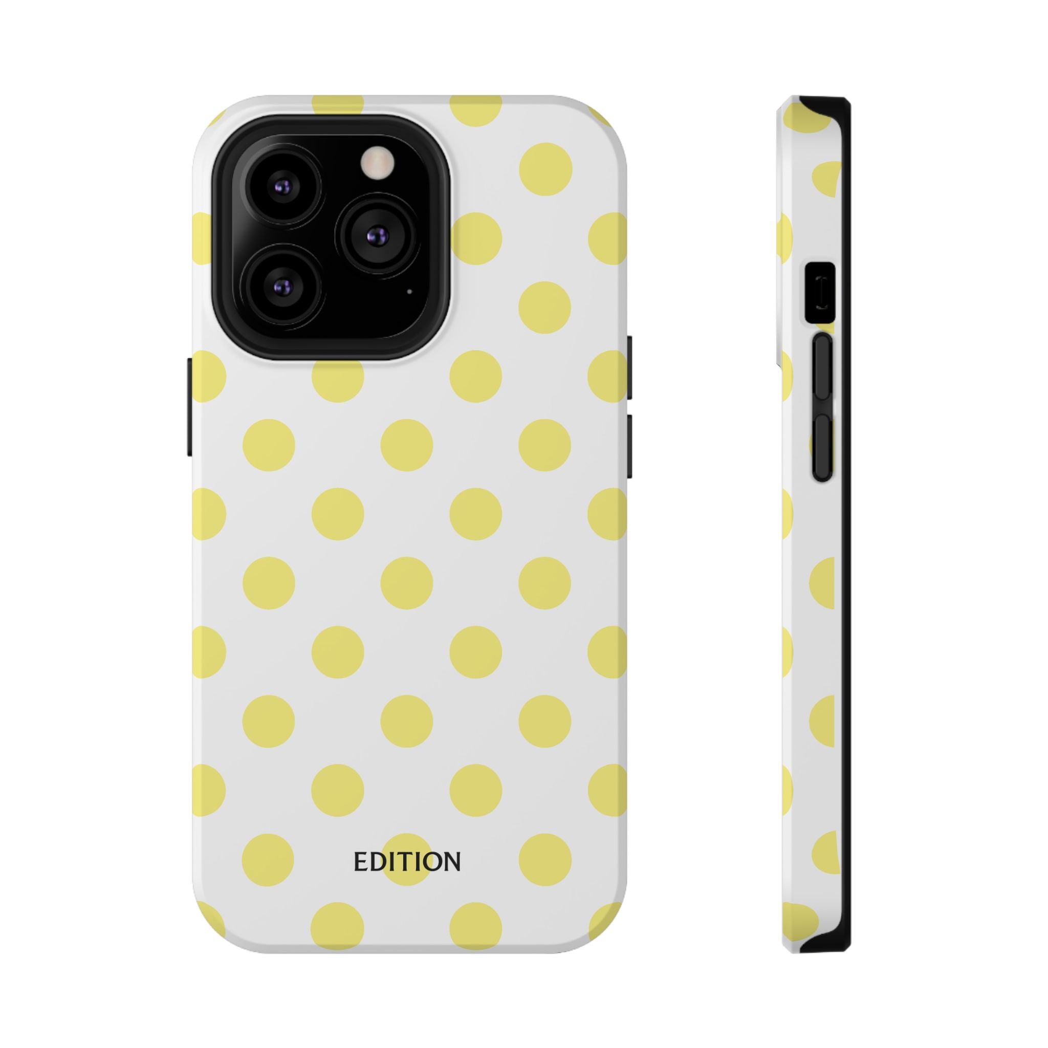 Yellow and White Polka Dot Case