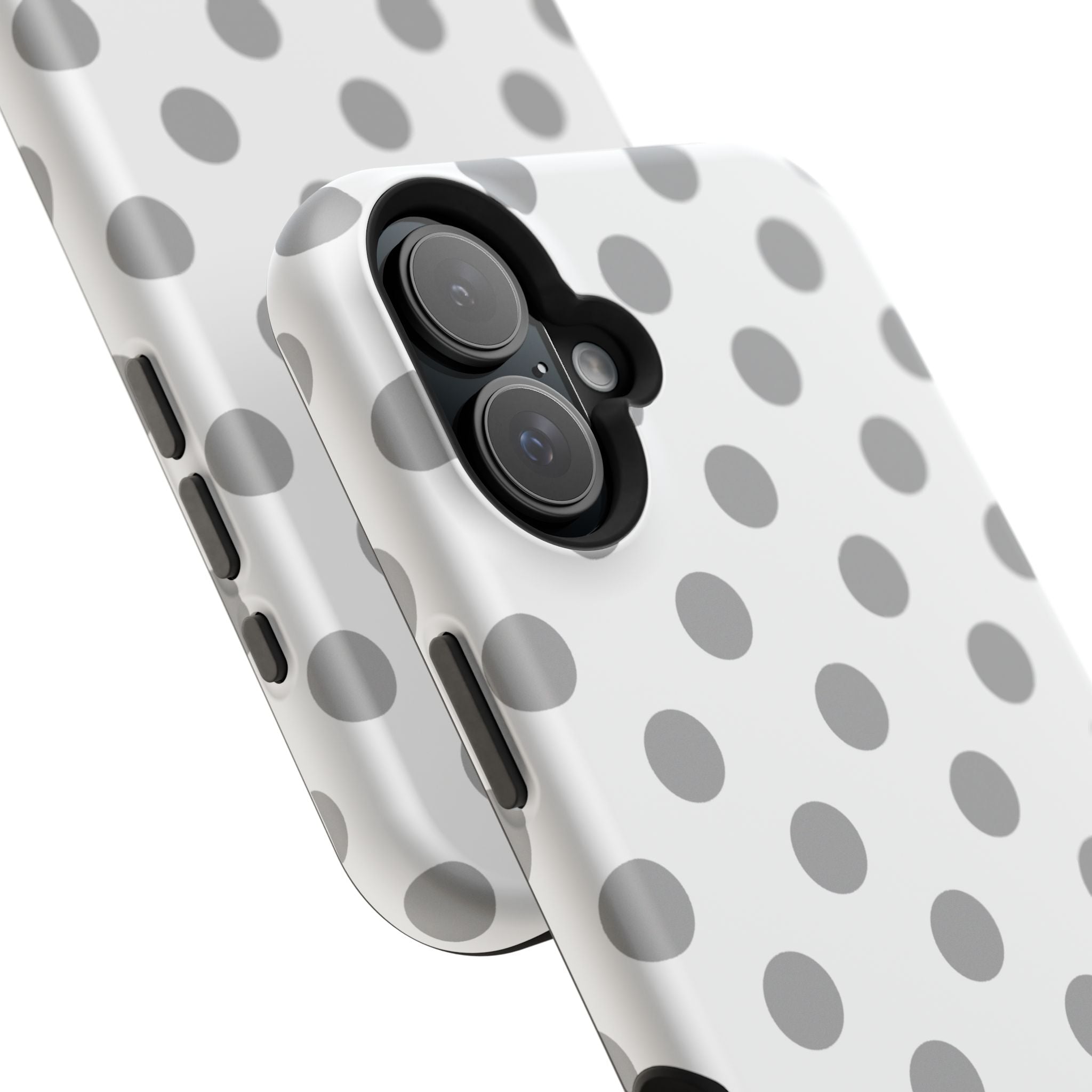 Grey and White Polka Dot Case