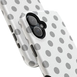 Grey and White Polka Dot Case