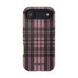 Light Pink and Black Plaid Case