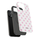 Pink and White Polka Dot Case