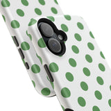 Green and White Polka Dot Case