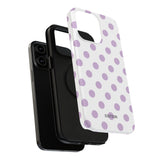 Purple and White Polka Dot Case