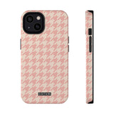 Peach Cream Houndstooth Case