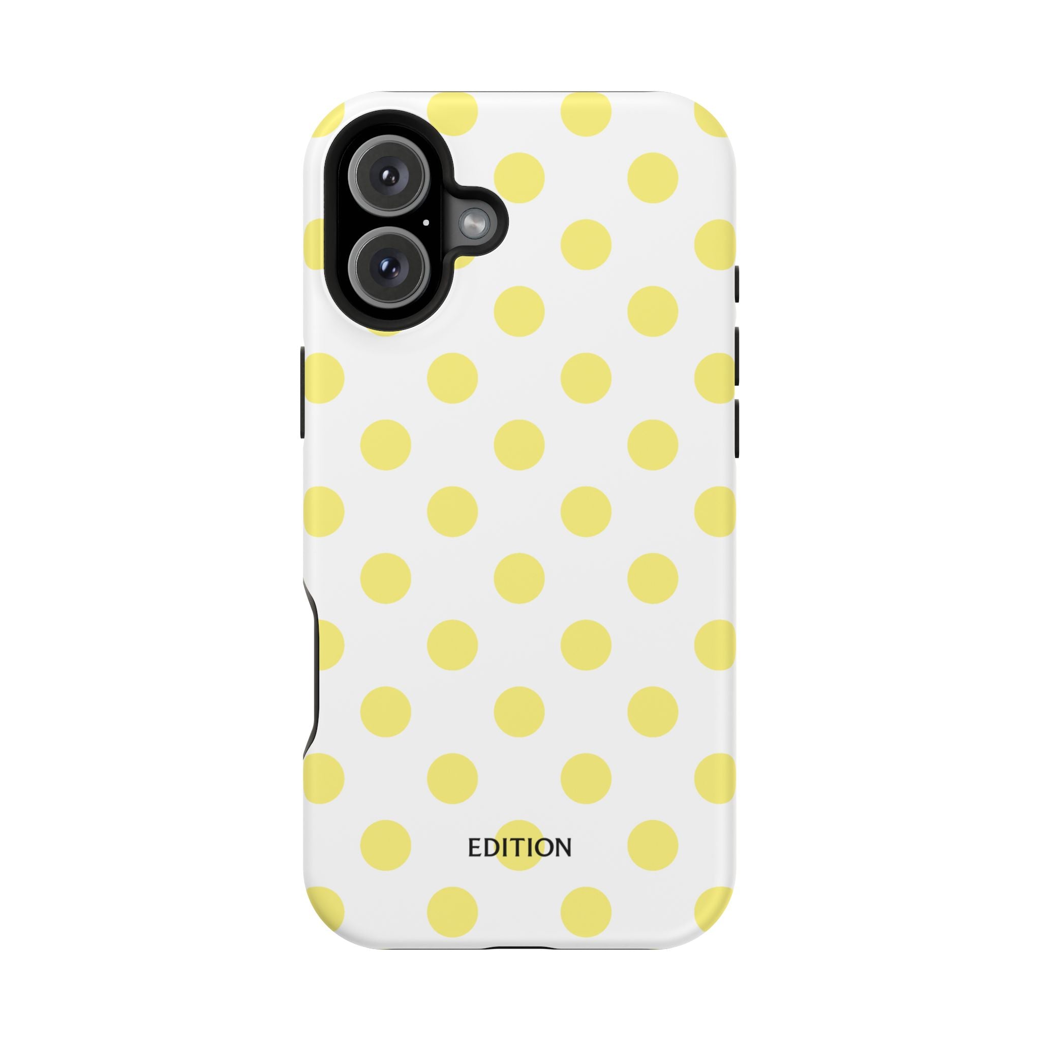 Yellow and White Polka Dot Case