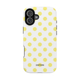 Yellow and White Polka Dot Case