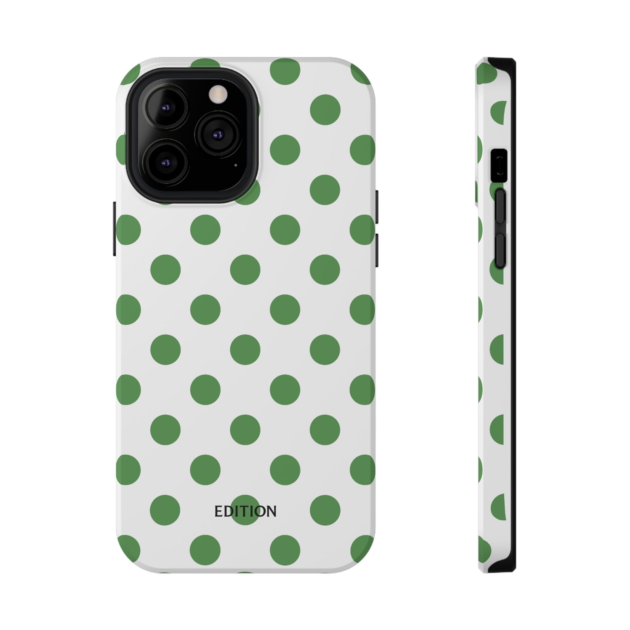 Green and White Polka Dot Case