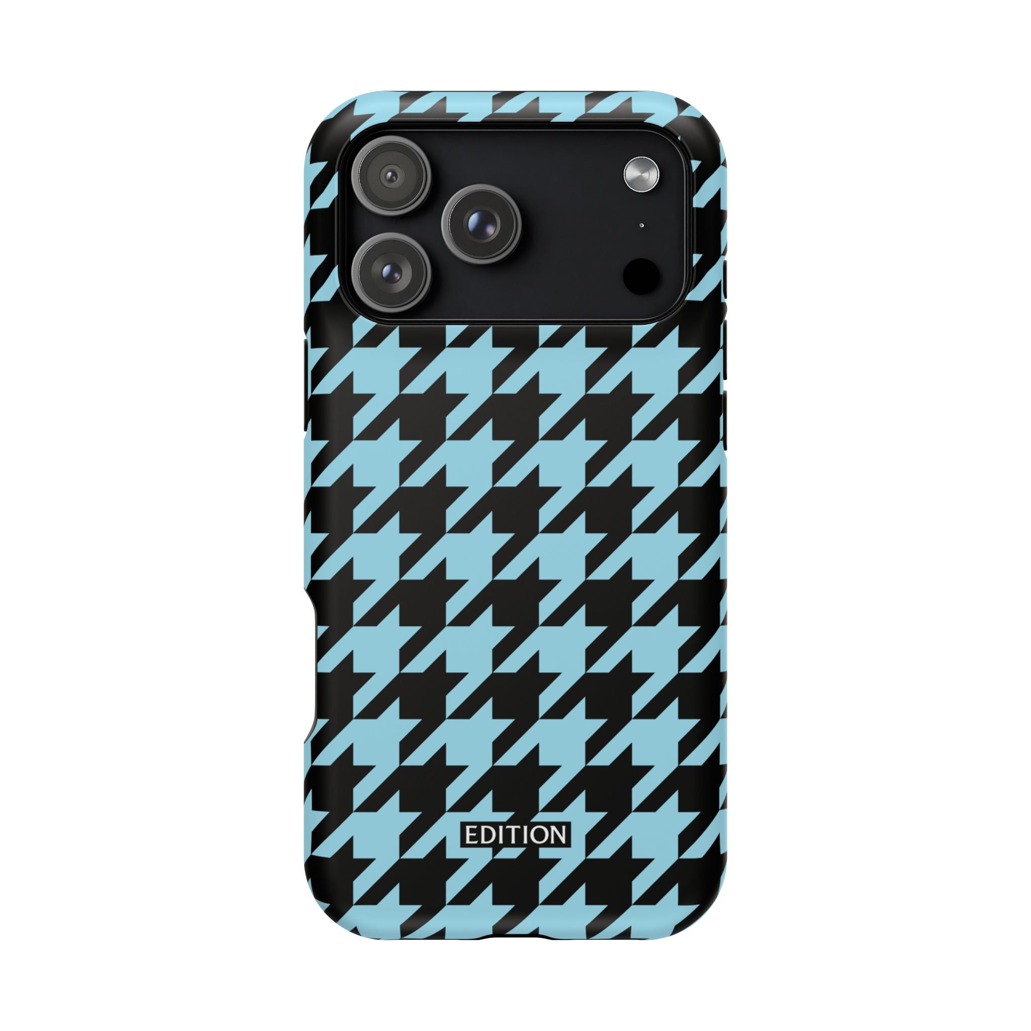 Baby Blue Houndstooth Case
