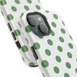 Green and White Polka Dot Case