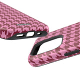 Raspberry Sorbet Houndstooth Case