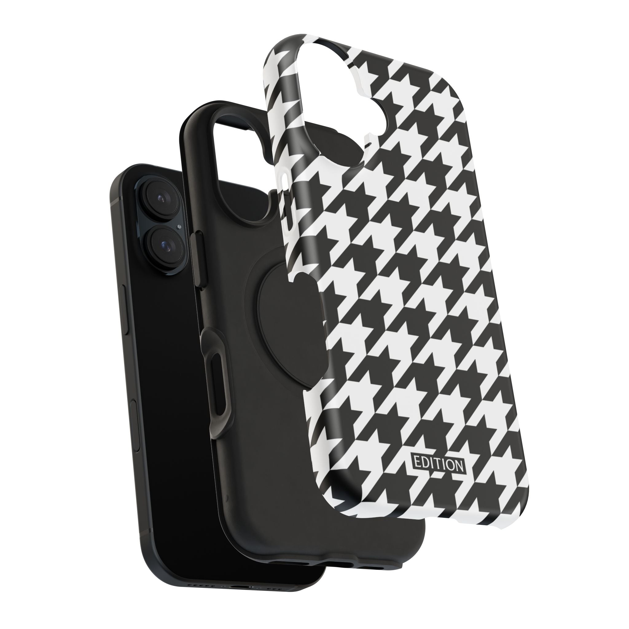 Black and White Houndstooth Case