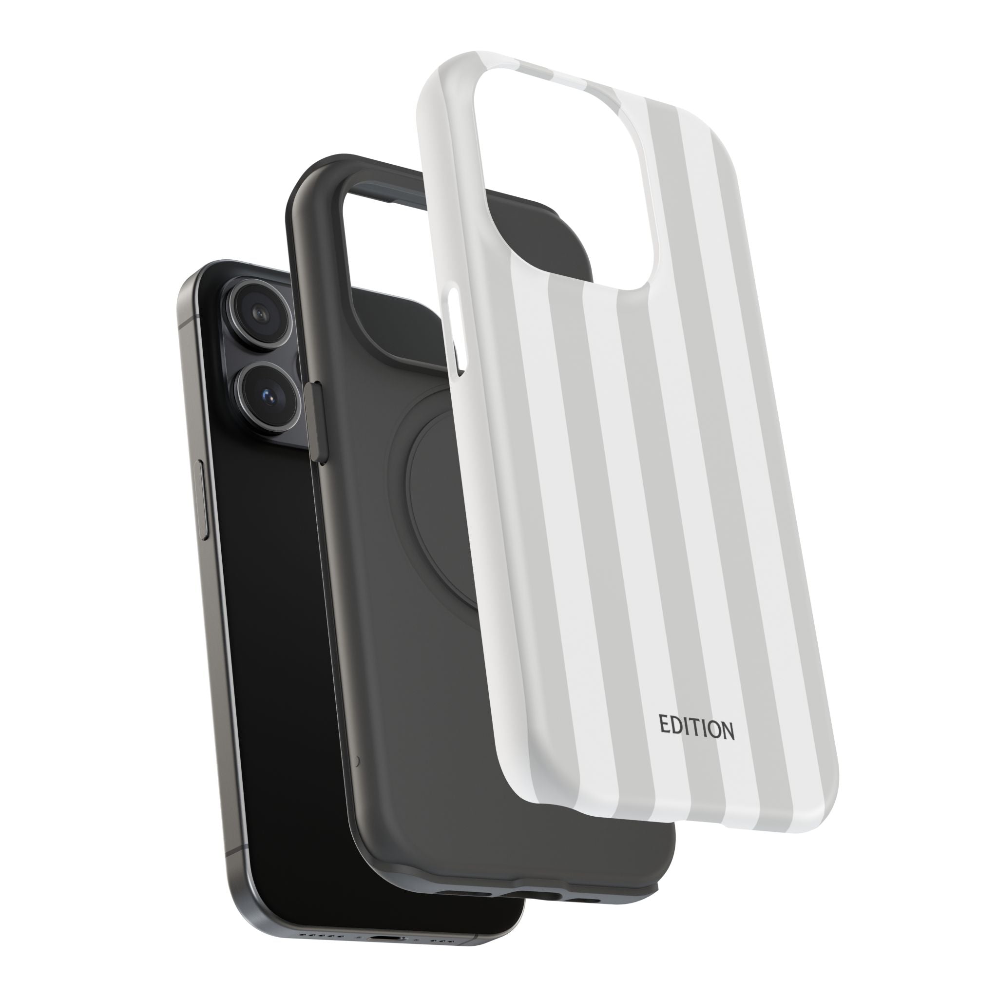 Grey Beach Stripe Case