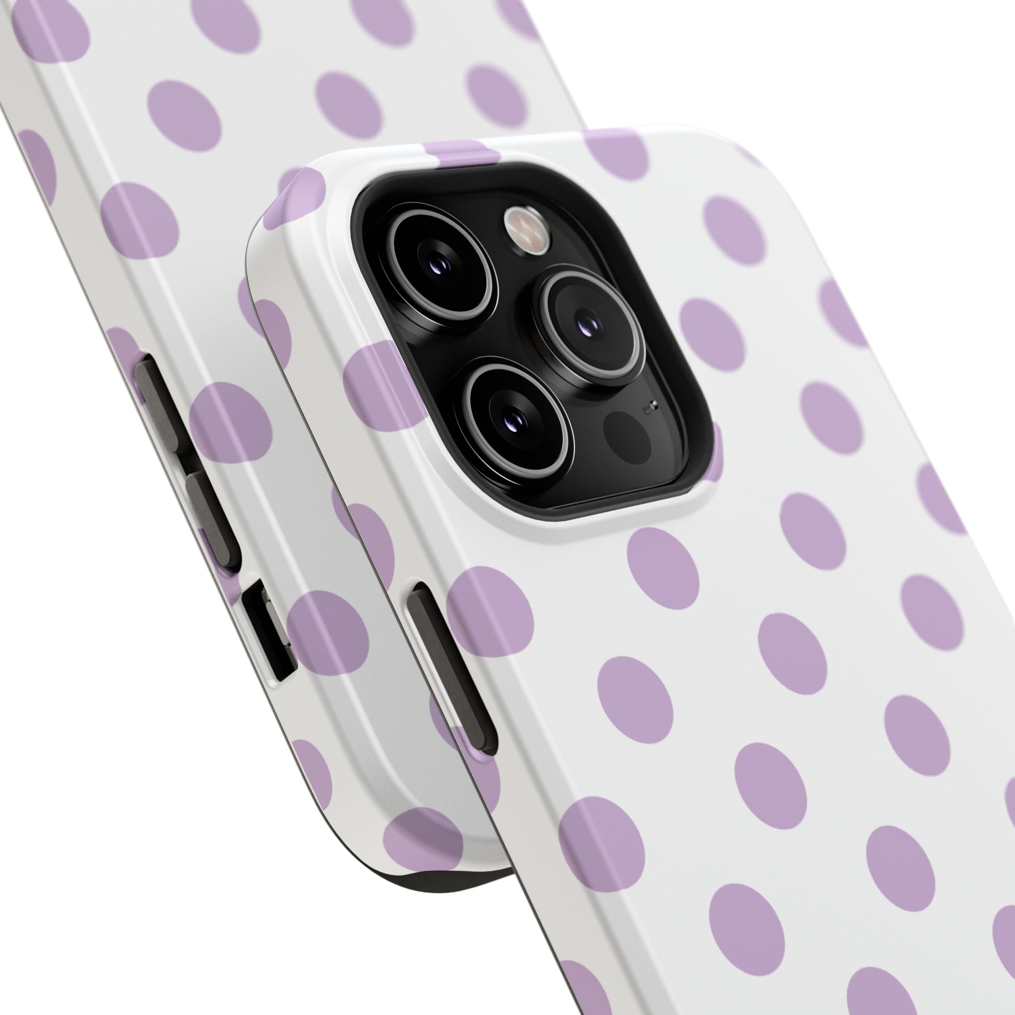 Purple and White Polka Dot Case