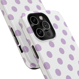 Purple and White Polka Dot Case