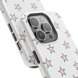 Pink and White Star Case