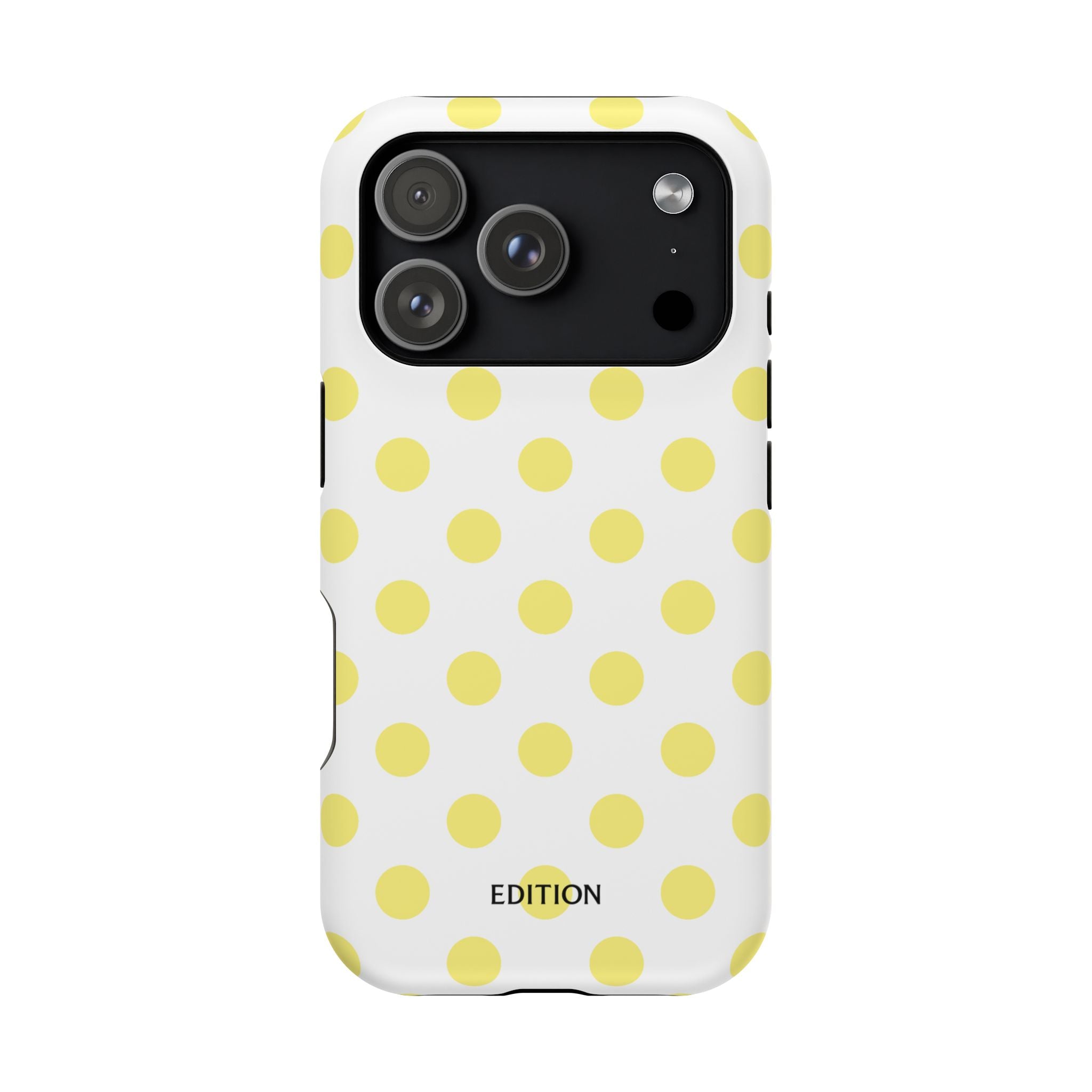 Yellow and White Polka Dot Case