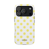 Yellow and White Polka Dot Case