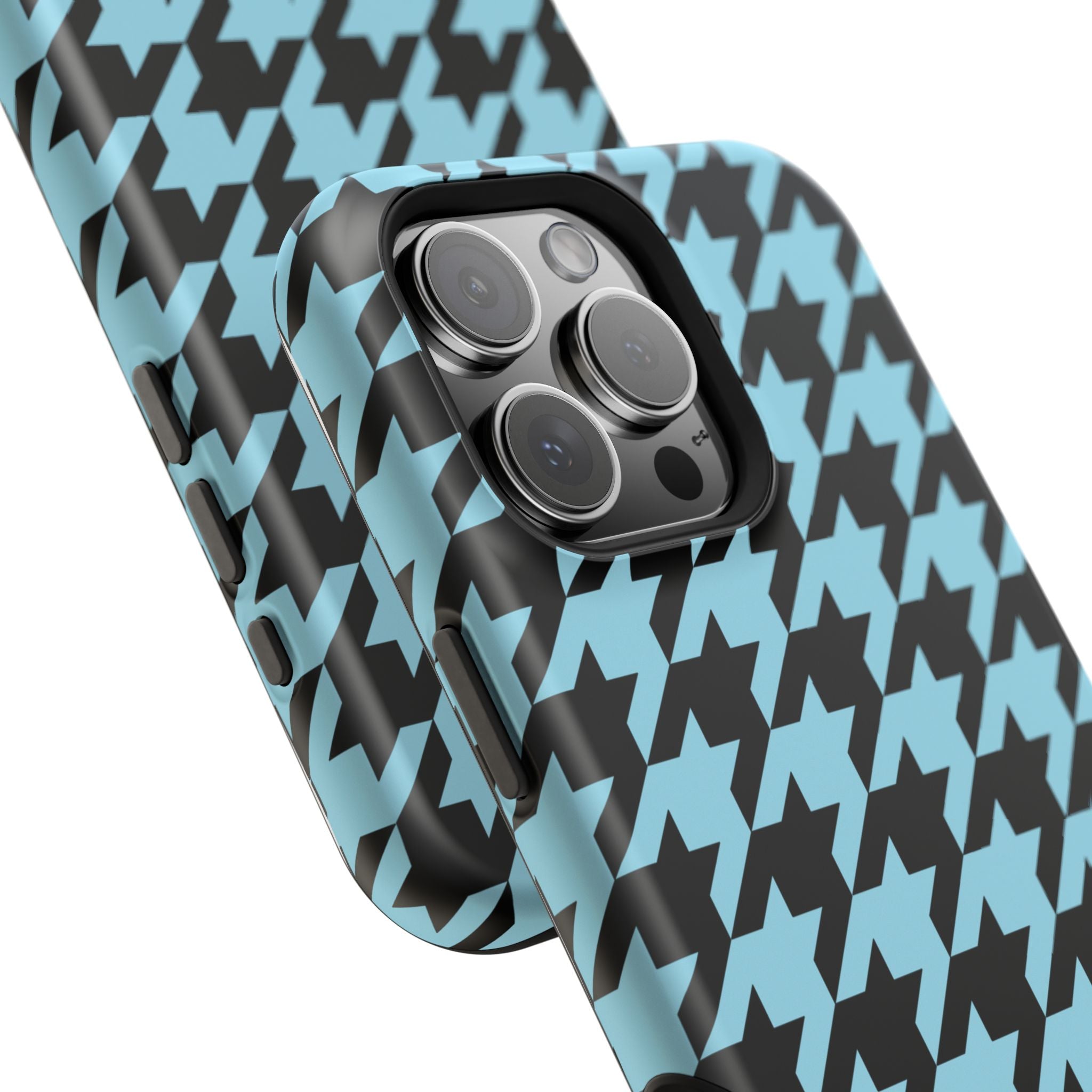 Baby Blue Houndstooth Case