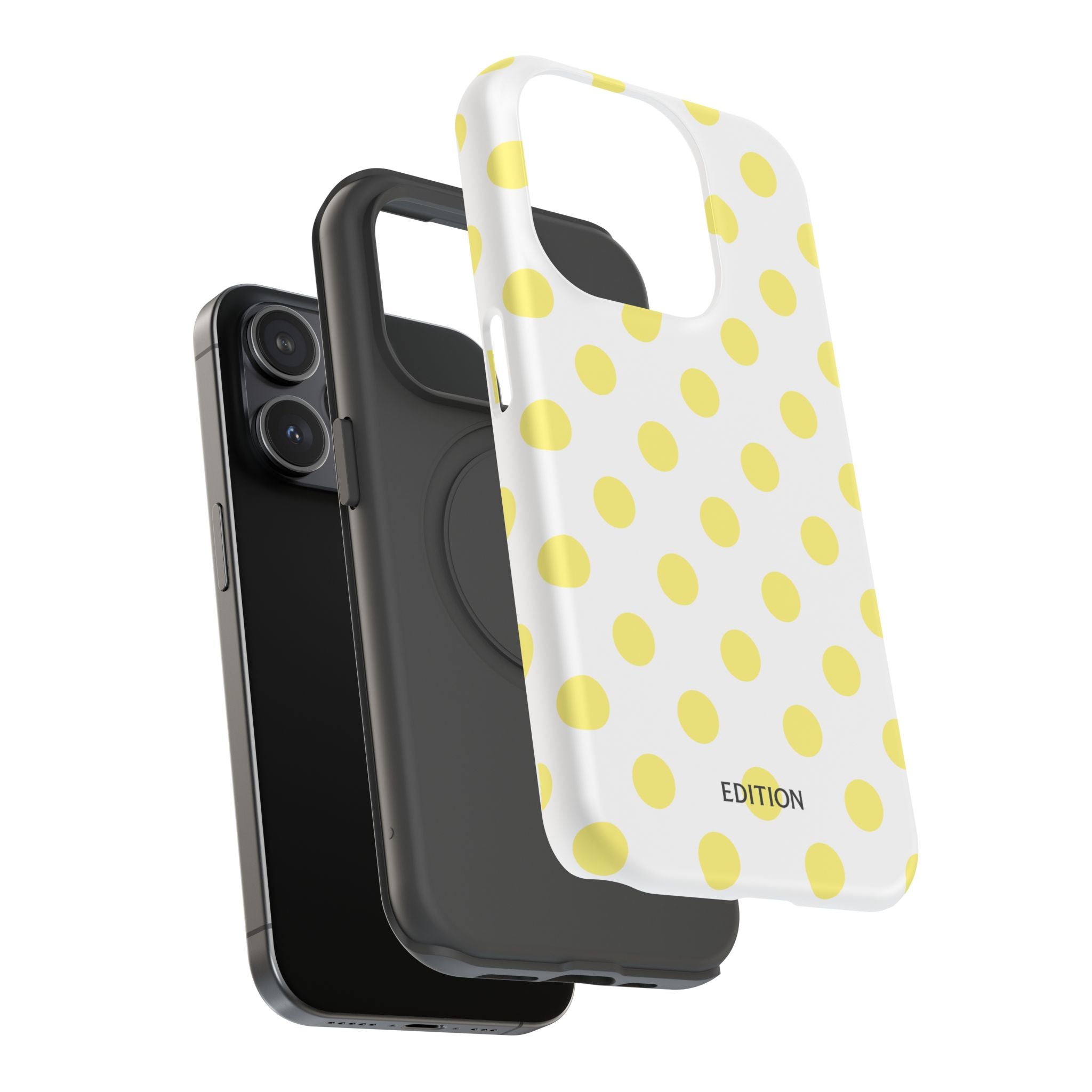 Yellow and White Polka Dot Case