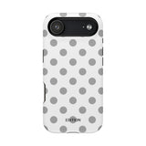Grey and White Polka Dot Case