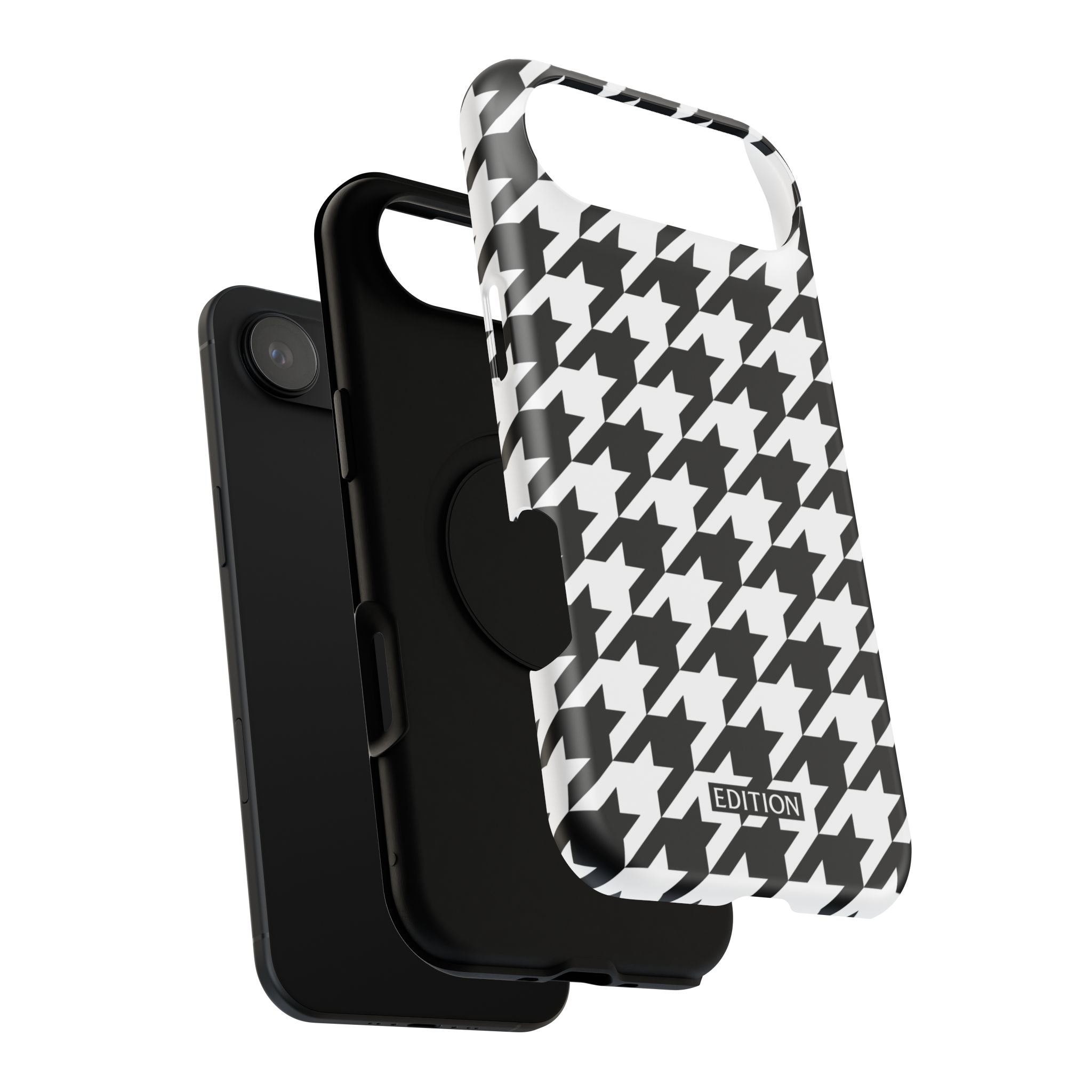 Black and White Houndstooth Case