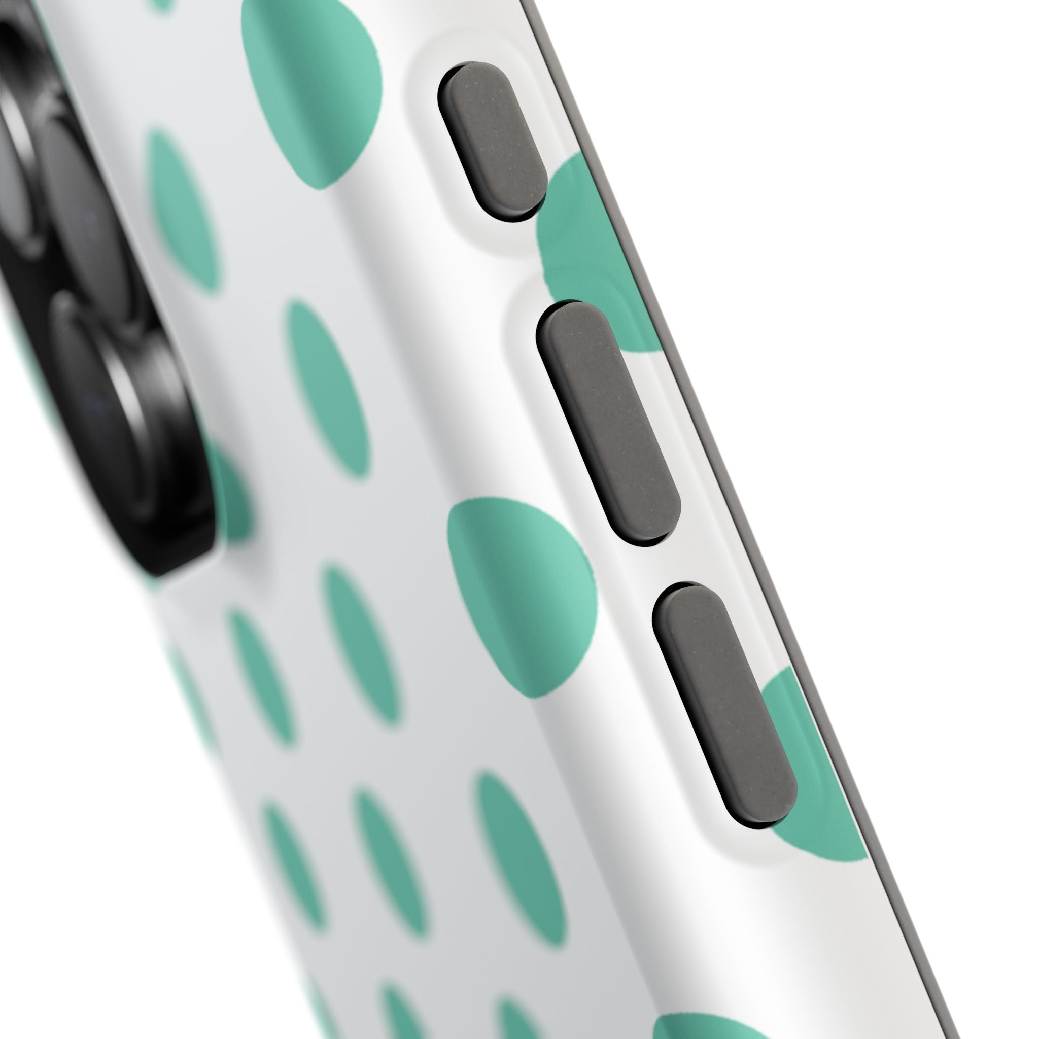 Teal and White Polka Dot Case