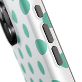 Teal and White Polka Dot Case