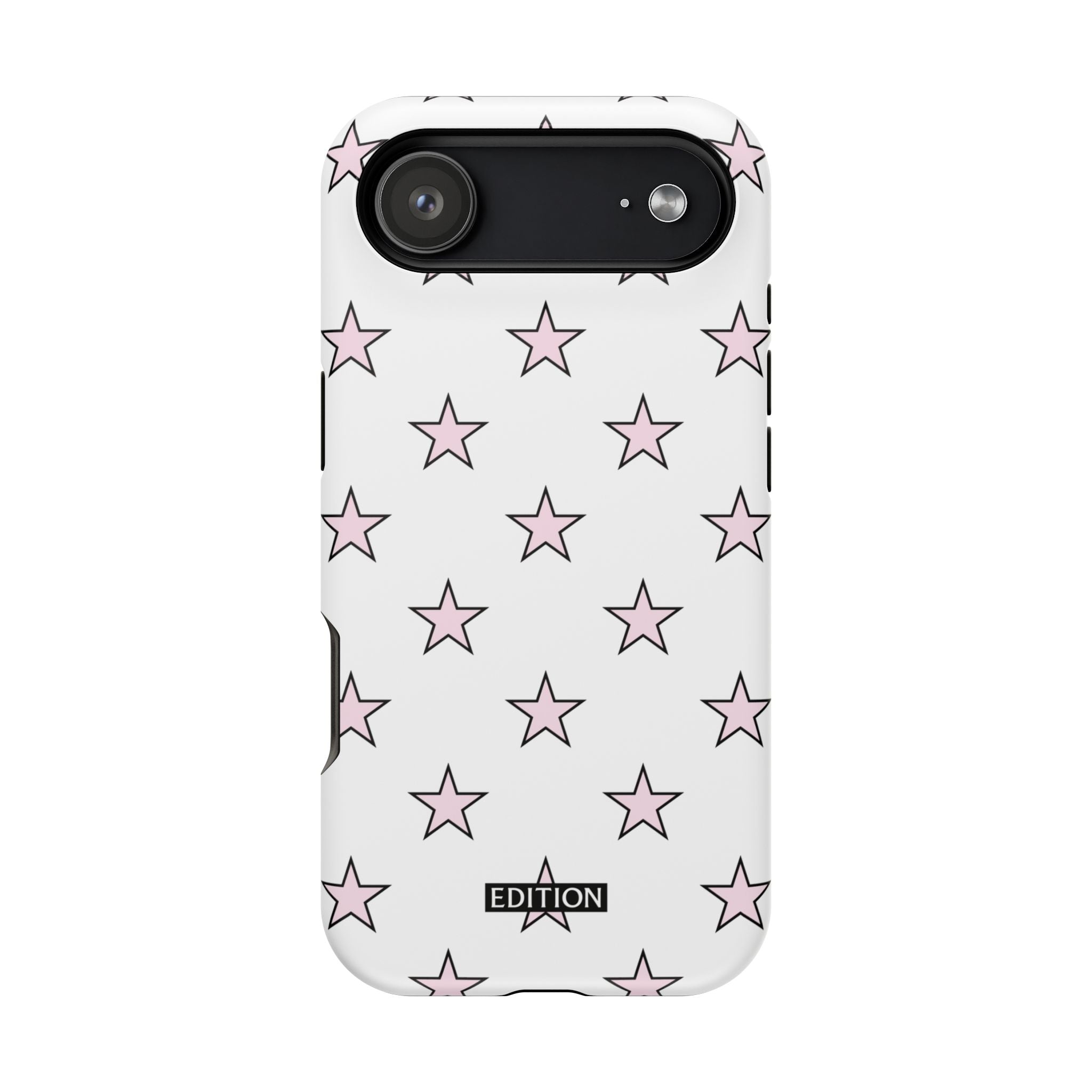 Pink and White Star Case