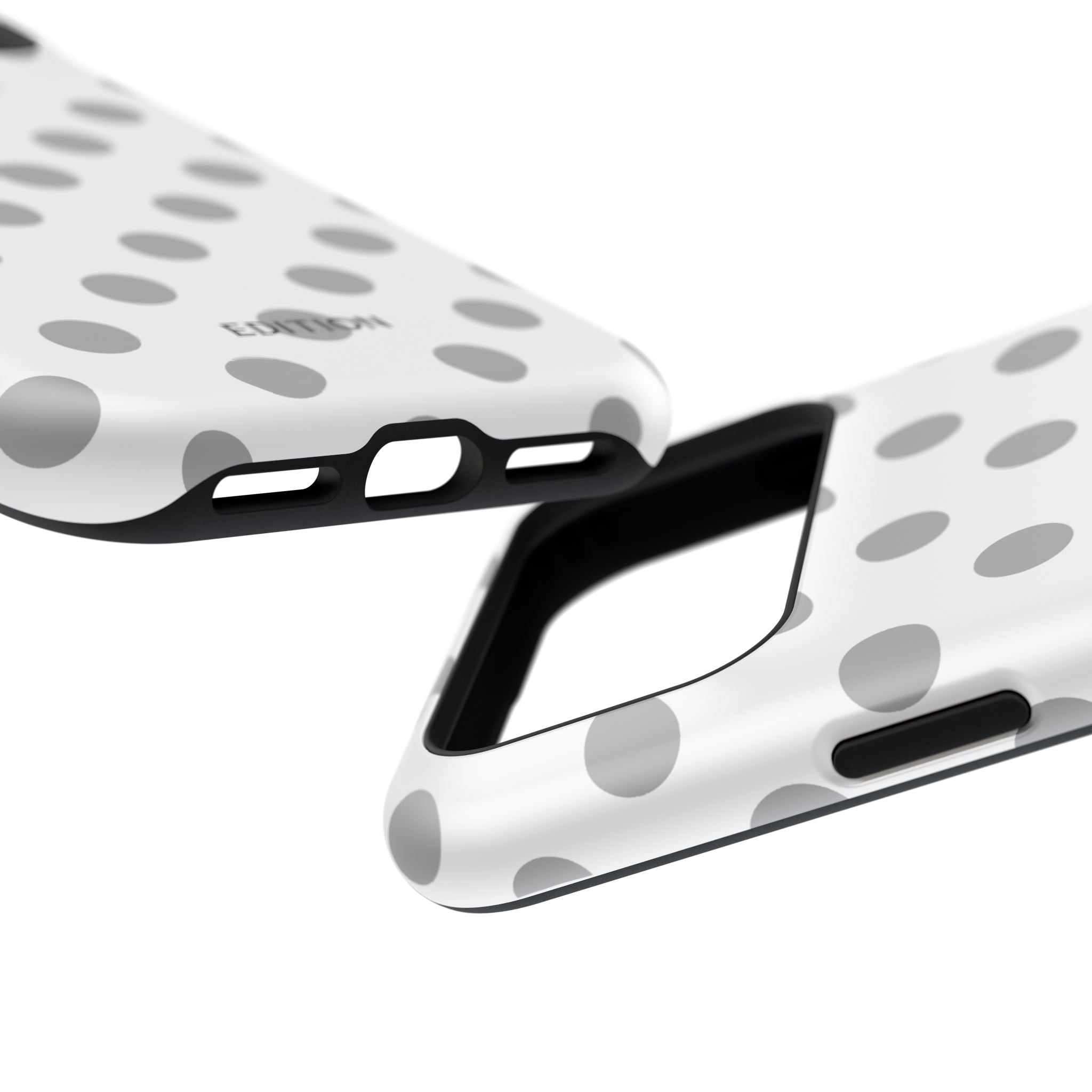 Grey and White Polka Dot Case