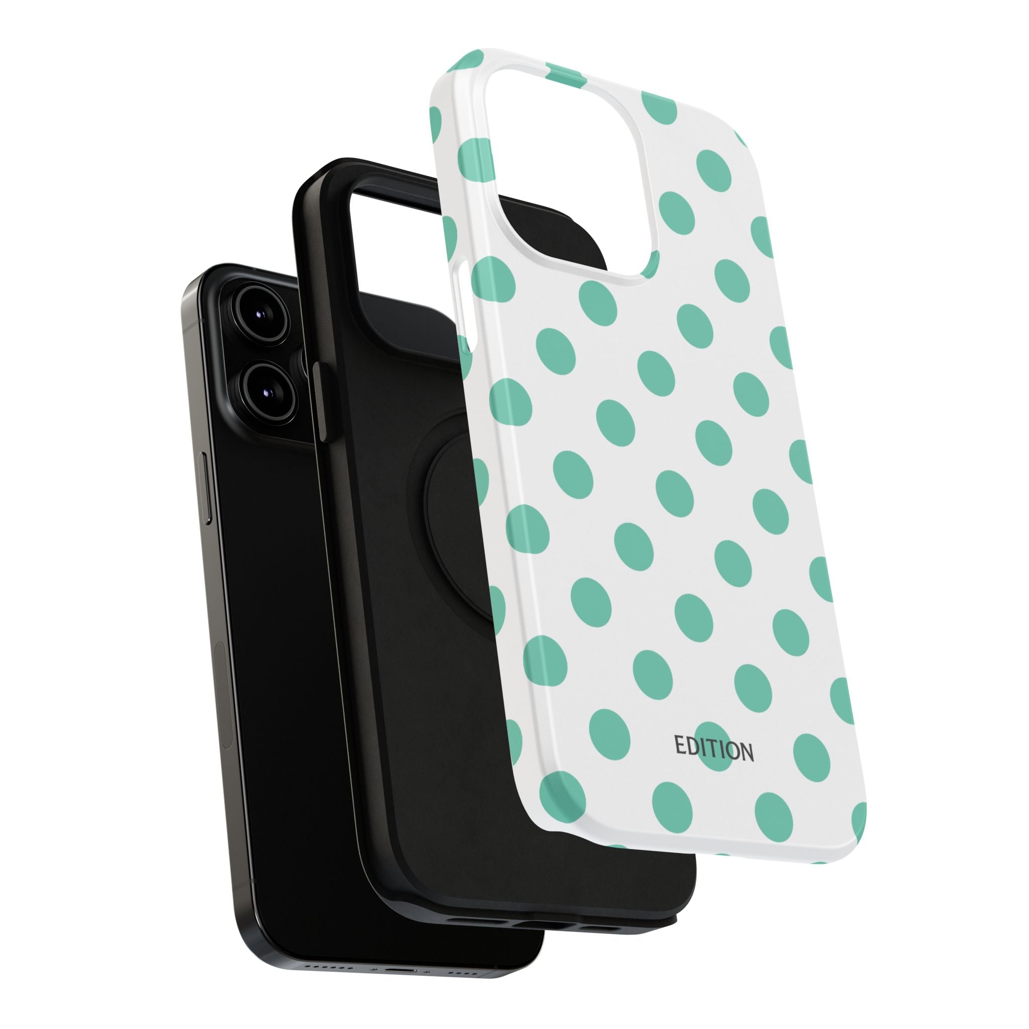 Teal and White Polka Dot Case