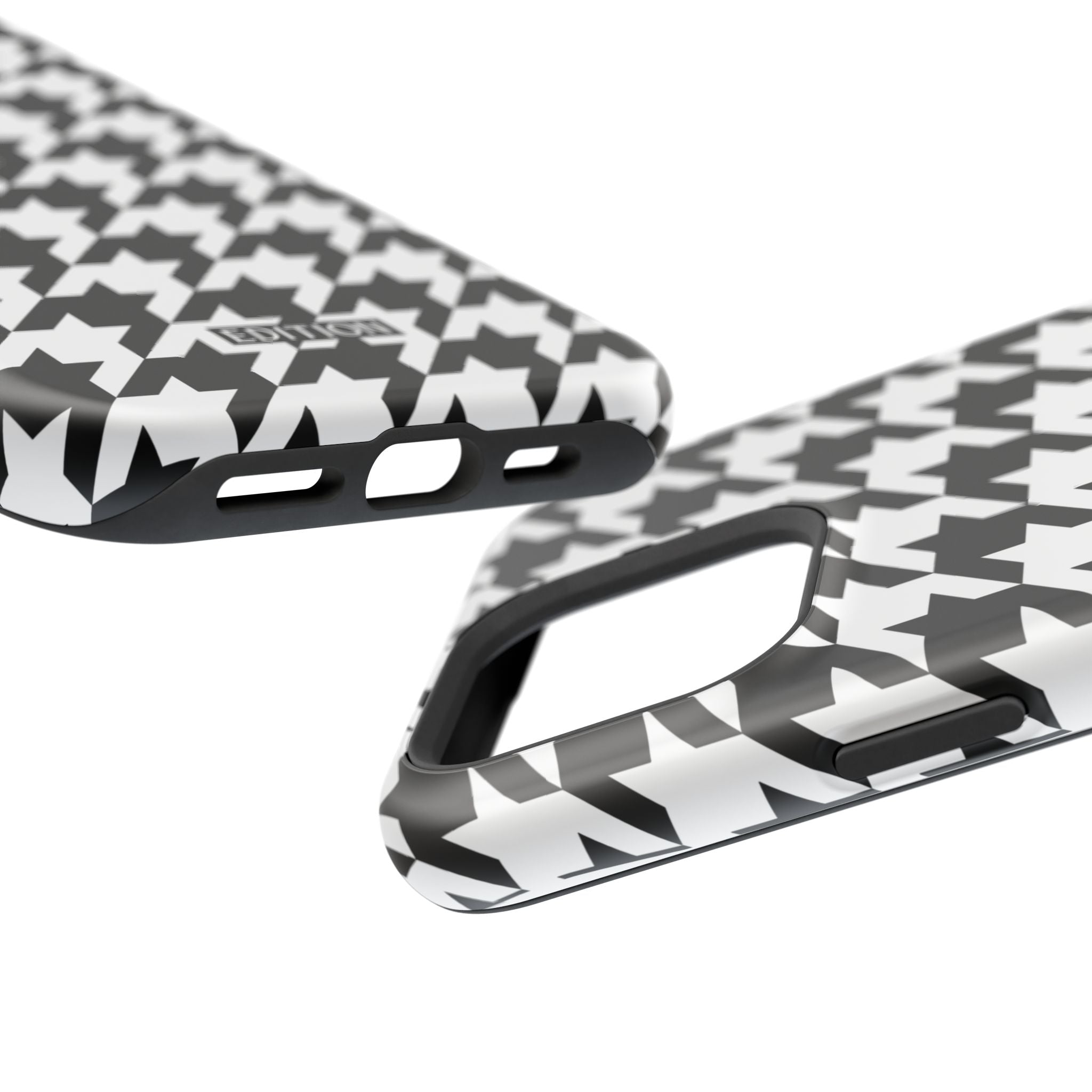 Black and White Houndstooth Case