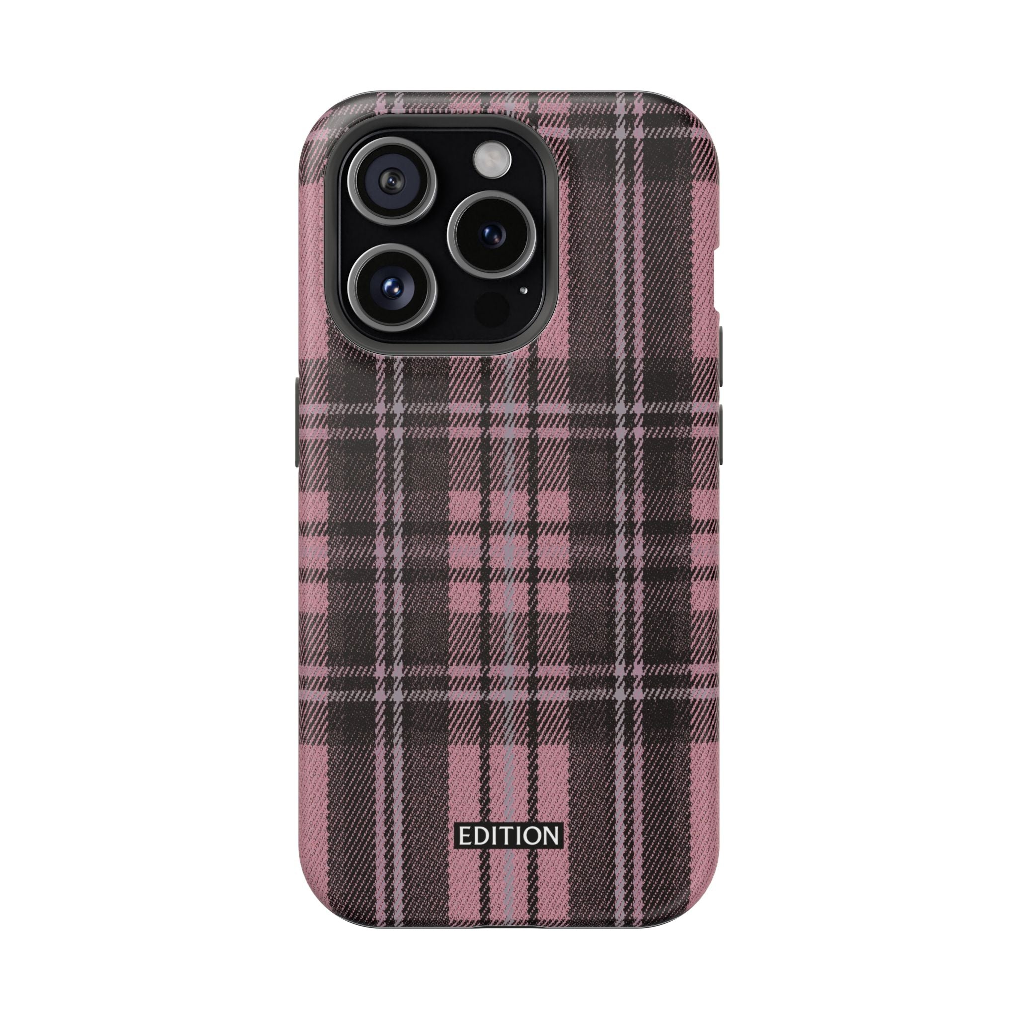 Light Pink and Black Plaid Case