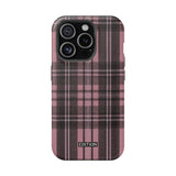 Light Pink and Black Plaid Case