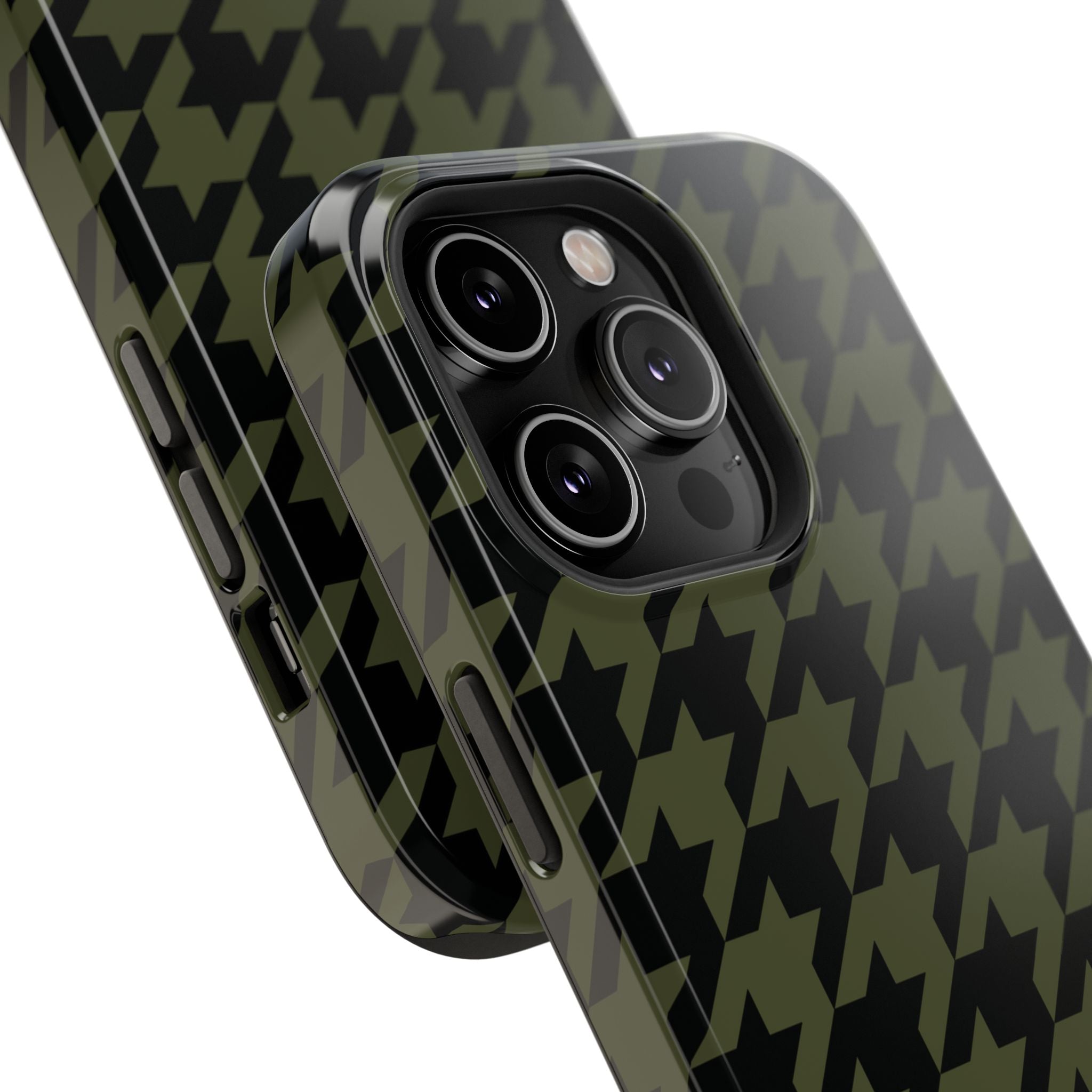 Army Green Houndstooth Case