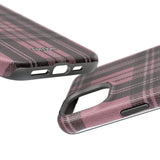 Light Pink and Black Plaid Case