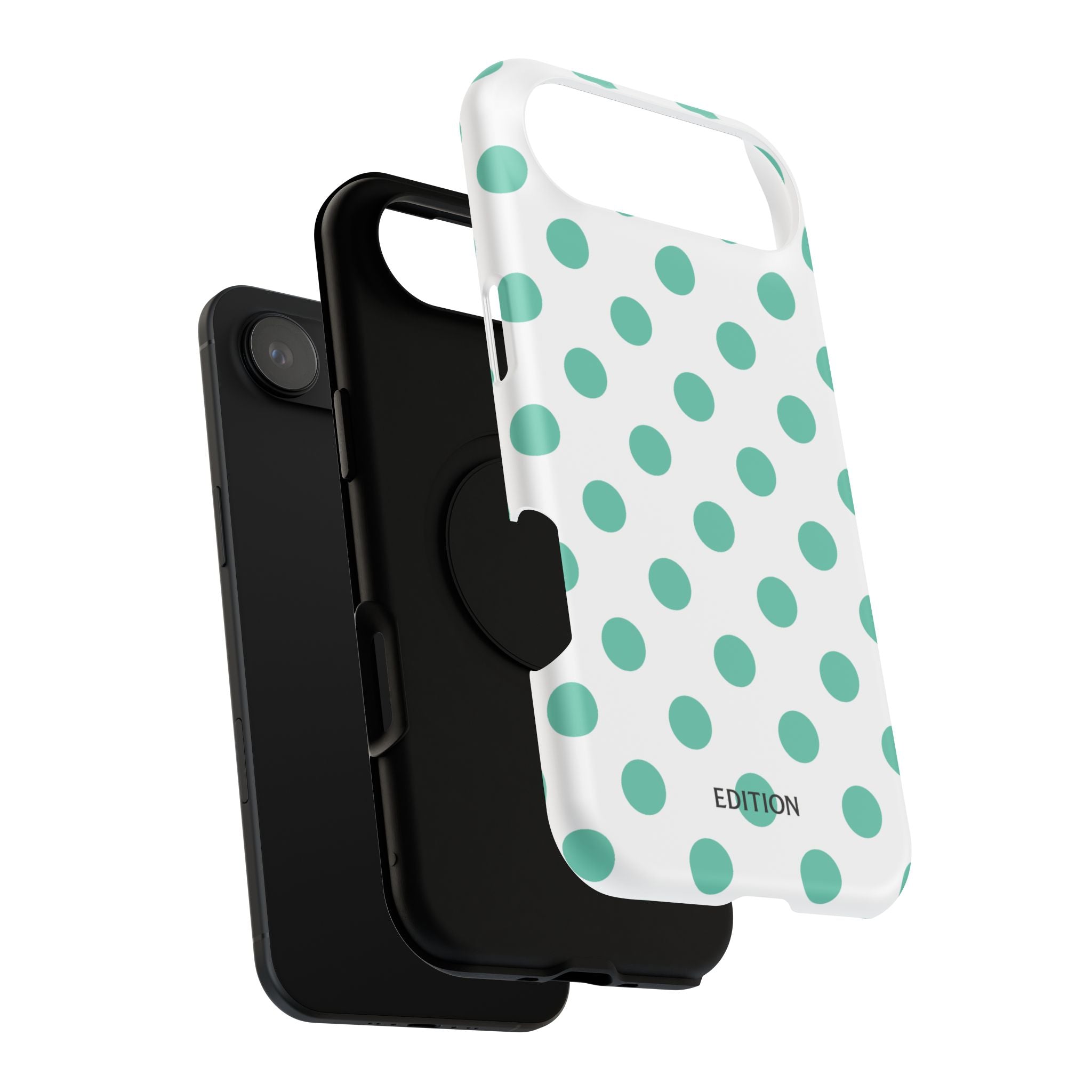 Teal and White Polka Dot Case