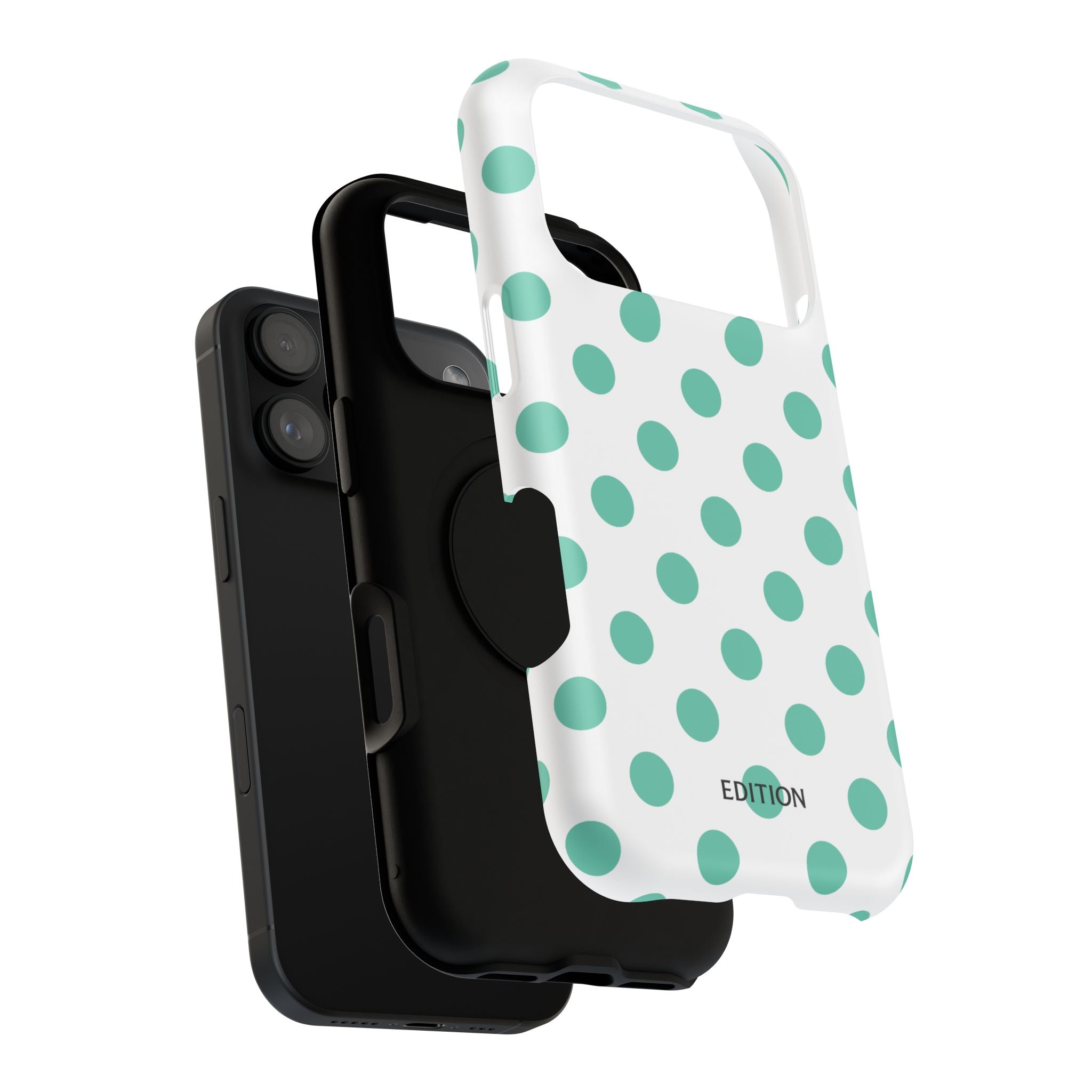 Teal and White Polka Dot Case